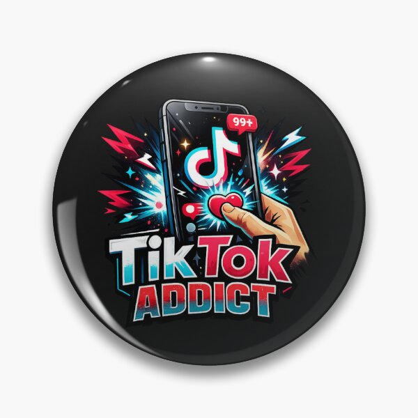 Item preview, TikTok Addict Funny Social Media Graphic T-Shirt designed and sold by Tee-Shirt-Topia.