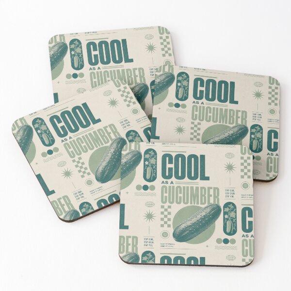 Item preview, Cool As A Cucumber Retro Typography Art designed and sold by Chromaluxe.