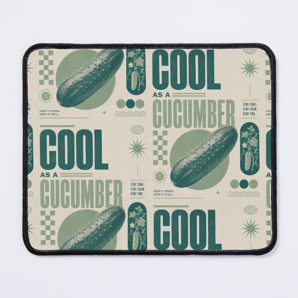Item preview, Cool As A Cucumber Retro Typography Art designed and sold by Chromaluxe.