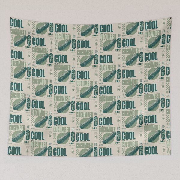 Item preview, Cool As A Cucumber Retro Typography Art designed and sold by Chromaluxe.