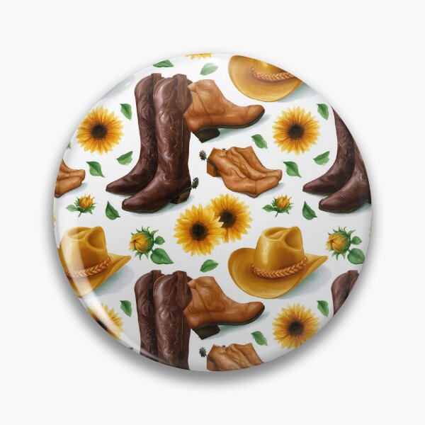 Item preview, Cowboy Sunflower And Boot Watercolor Pattern designed and sold by igraphixart.