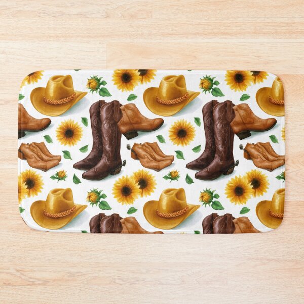 Item preview, Cowboy Sunflower And Boot Watercolor Pattern designed and sold by igraphixart.