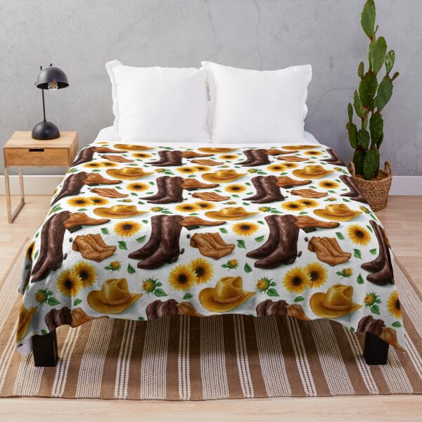 Item preview, Cowboy Sunflower And Boot Watercolor Pattern designed and sold by igraphixart.