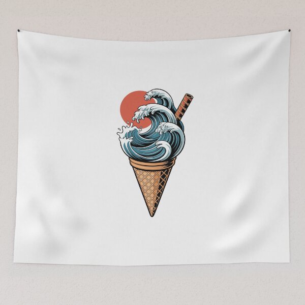 Item preview, Wave Cone with Red Sun designed and sold by jkrphoto.