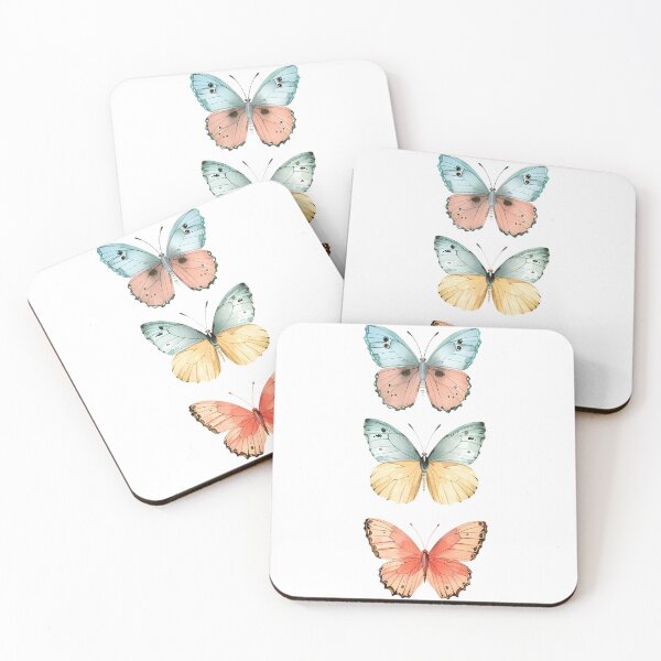 Item preview, Vintage Pastel Butterflies Art Print | Cottagecore Butterfly Design | Soft Nature Aesthetic Wall Art designed and sold by innerfaith.