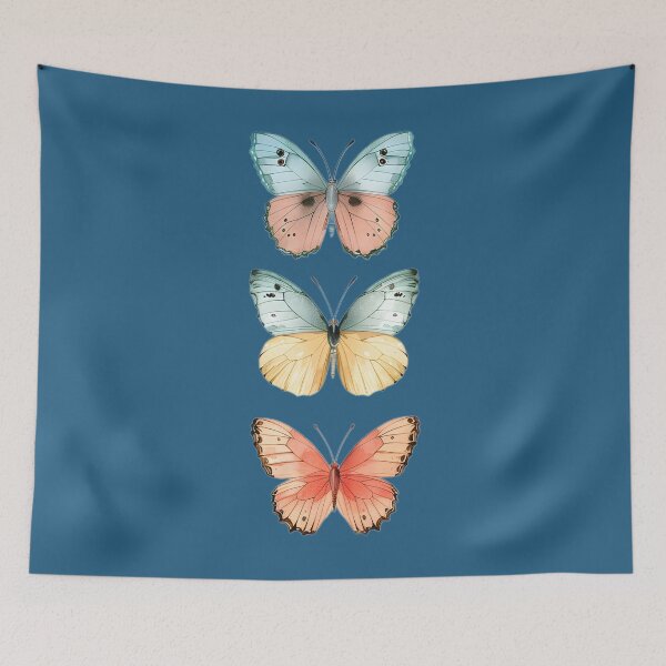 Item preview, Vintage Pastel Butterflies Art Print | Cottagecore Butterfly Design | Soft Nature Aesthetic Wall Art designed and sold by innerfaith.