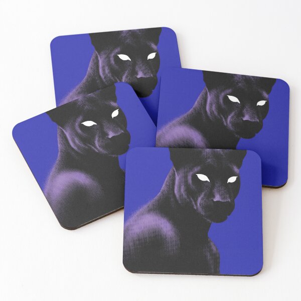Item preview, JAGUAIRE Neon Blue Phantom Jaguar | Dark Wildlife Illustration designed and sold by Collision19.