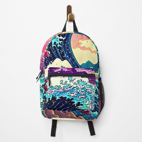 Item preview, Sakura Wave Sunset – Japanese Ukiyo-e Inspired Ocean Art part 2 designed and sold by ITsyxuanart.