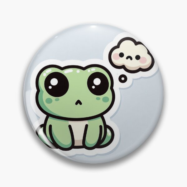 Item preview, Kawaii Mentally Checked Out Frog Sticker designed and sold by PastelPawsArt.