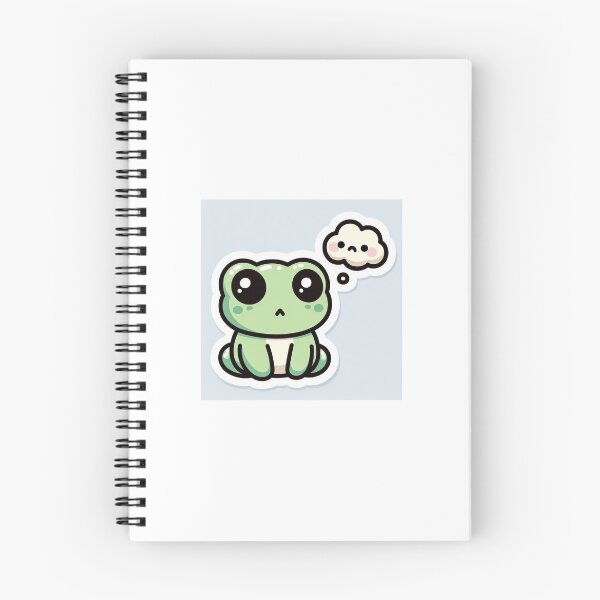 Item preview, Kawaii Mentally Checked Out Frog Sticker designed and sold by PastelPawsArt.