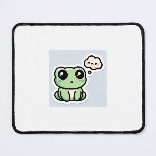 Item preview, Kawaii Mentally Checked Out Frog Sticker designed and sold by PastelPawsArt.