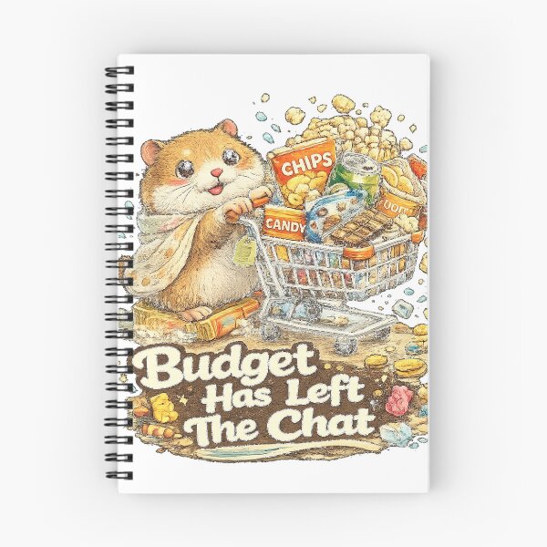 Item preview, Budget Has Left The Chat - Funny Hamster Shopping Meme designed and sold by NarpLTD.