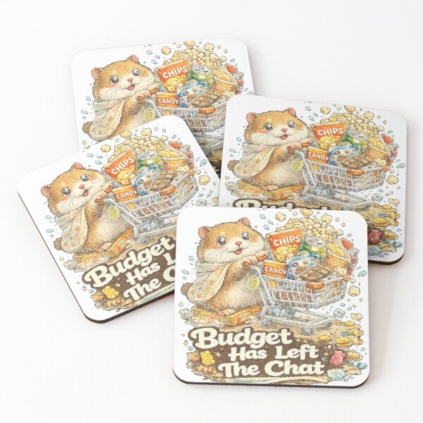 Item preview, Budget Has Left The Chat - Funny Hamster Shopping Meme designed and sold by NarpLTD.