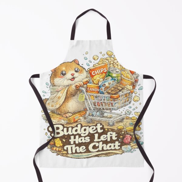 Item preview, Budget Has Left The Chat - Funny Hamster Shopping Meme designed and sold by NarpLTD.