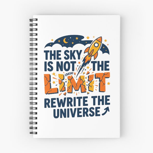 Item preview, The Sky Is Not The Limit Rewrite The Universe - Rocket Motivational Design designed and sold by Sekla-Studio.