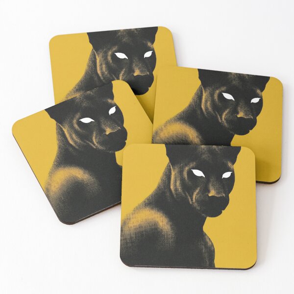 Item preview, JAGUAIRE Golden Yellow Phantom Jaguar | Dark Wildlife Illustration designed and sold by Collision19.