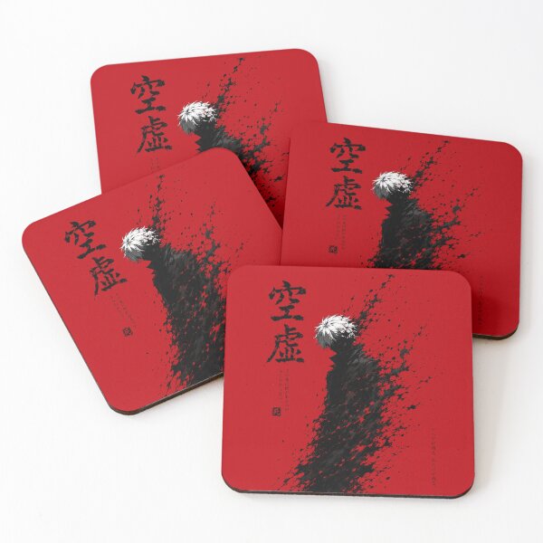 Item preview, Dark Anime Void Silhouette - Japanese Kanji Red Ink Splatter Art designed and sold by saamessart.
