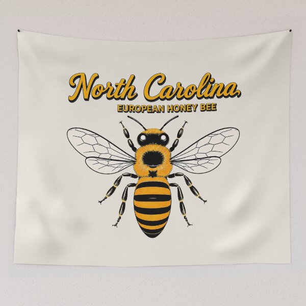 Item preview, North Carolina European Honey Bee Poster designed and sold by The-Drip-Studio.