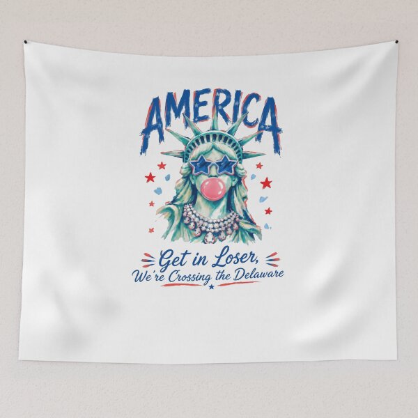 Item preview, America Get In Loser, We're Crossing The Delaware American History Patriot Meme designed and sold by HumansStuck12.