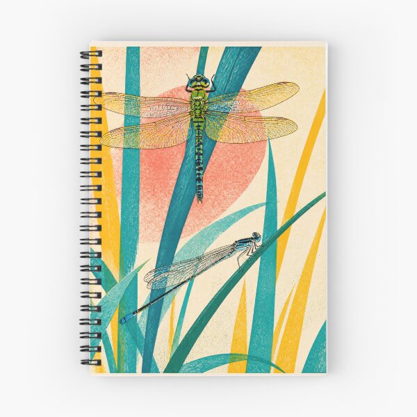 Item preview, Sunlit Dragonflies in Reeds – Mid-Century Nature Art designed and sold by Soul Garden Studio.