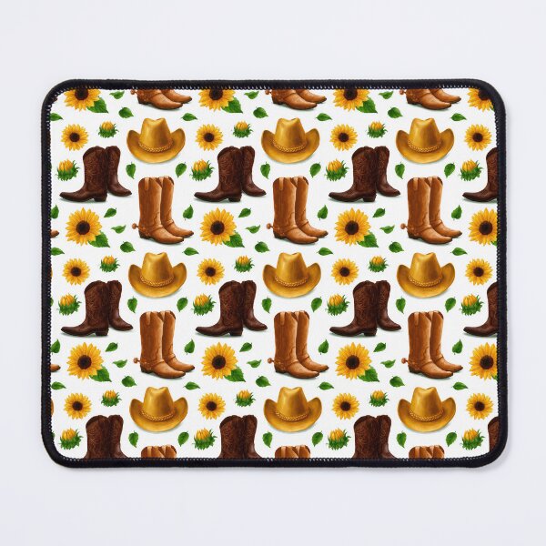Item preview, Detailed Cowboy Boots And Sunflower Western Pattern designed and sold by igraphixart.