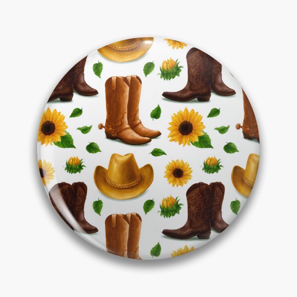 Item preview, Detailed Cowboy Boots And Sunflower Western Pattern designed and sold by igraphixart.