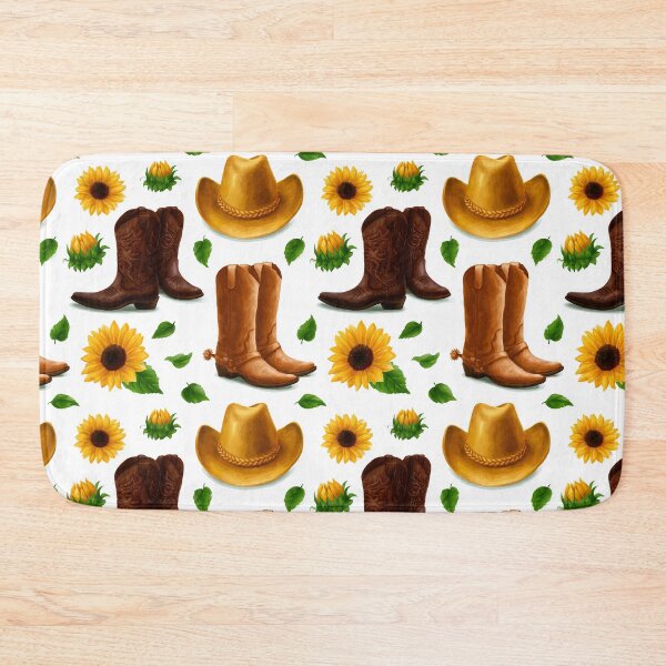 Item preview, Detailed Cowboy Boots And Sunflower Western Pattern designed and sold by igraphixart.