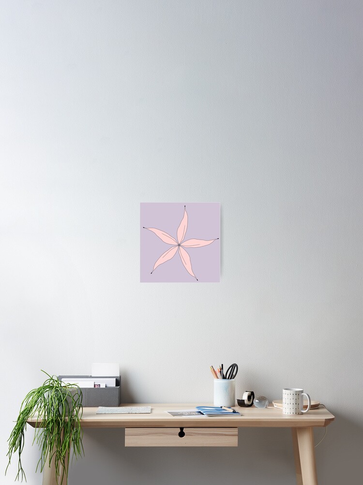 Thumbnail 2 of 3, Poster, Pink flower designed and sold by CatchyMeow.