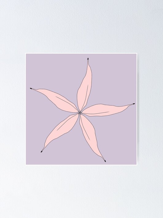 Thumbnail 1 of 3, Poster, Pink flower designed and sold by CatchyMeow.