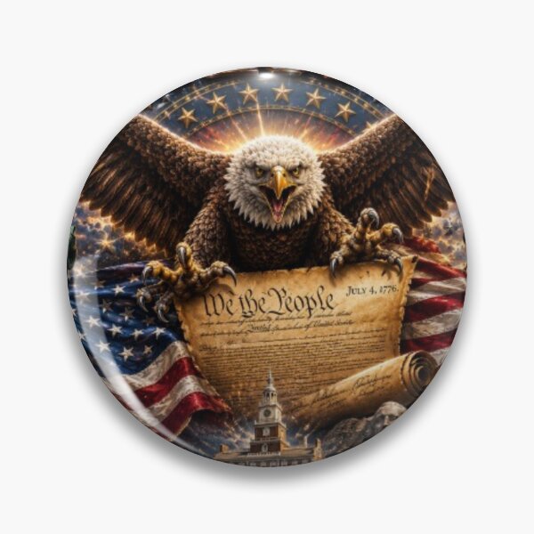 Item preview, July 4th  American Bald Eagle Scroll, Iconic USA images 250 Years Celebration  designed and sold by globetrottergfx.