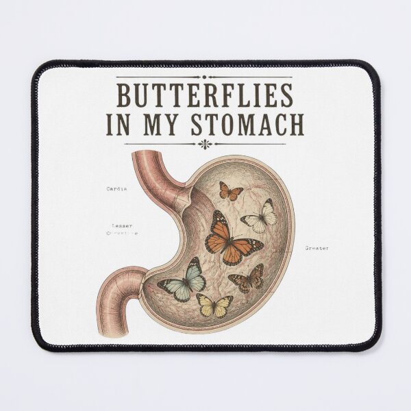 Item preview, Butterflies In My Stomach | Cute Vintage Pun Design designed and sold by LegacyWave.