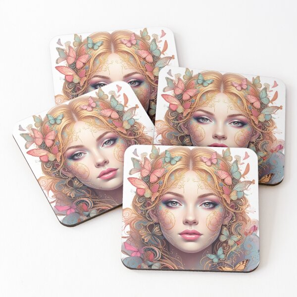 Item preview, Ethereal Butterfly Dreams: Fairy Tale Portrait designed and sold by ToxicInkArt.