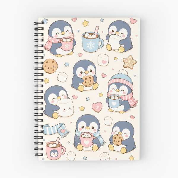 Item preview, Penguin Marshmallow Kawaii Pattern designed and sold by Soft Berry Studio.