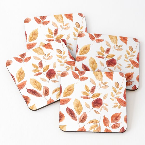 Item preview, Watercolor Autumn Leaves Fall Pattern Botanical Art designed and sold by Luna-Flow.