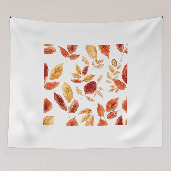 Item preview, Watercolor Autumn Leaves Fall Pattern Botanical Art designed and sold by Luna-Flow.