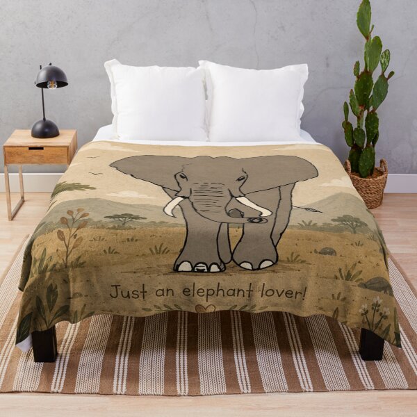 Item preview, Just an Elephant Lover Cute Wildlife Safari designed and sold by Fei Long Design Hub.