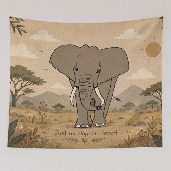 Item preview, Just an Elephant Lover Cute Wildlife Safari designed and sold by Fei Long Design Hub.