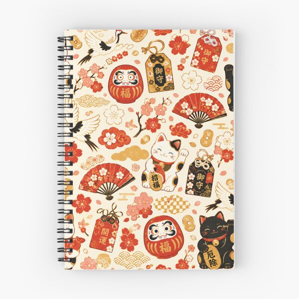 Item preview, Kawaii Maneki Neko Lucky Charm Pattern – Japanese Good Fortune Wrapping Paper Design designed and sold by kawaii animal store (in Japan).
