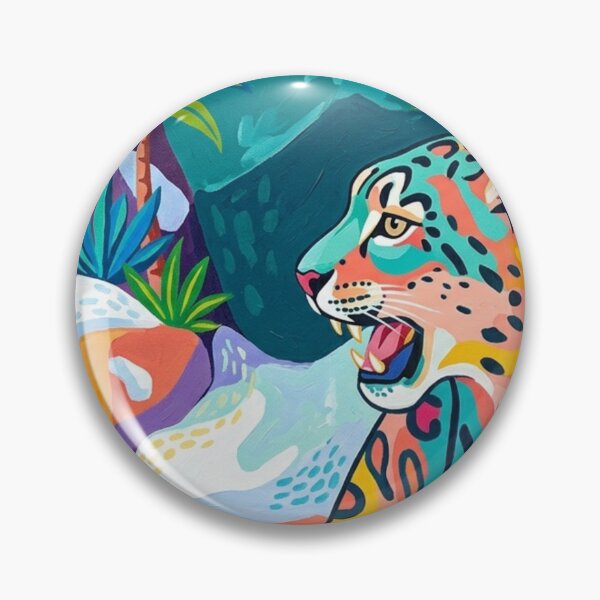 Item preview, Vibrant Tropical Leopard Naive Art Illustration designed and sold by BLUESKY11a.