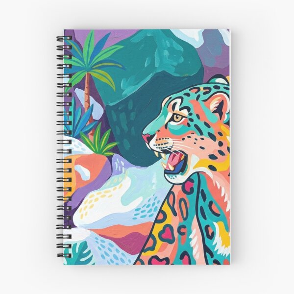 Item preview, Vibrant Tropical Leopard Naive Art Illustration designed and sold by BLUESKY11a.