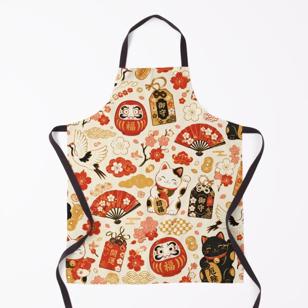 Item preview, Kawaii Maneki Neko Lucky Charm Pattern – Japanese Good Fortune Wrapping Paper Design designed and sold by kawaii animal store (in Japan).