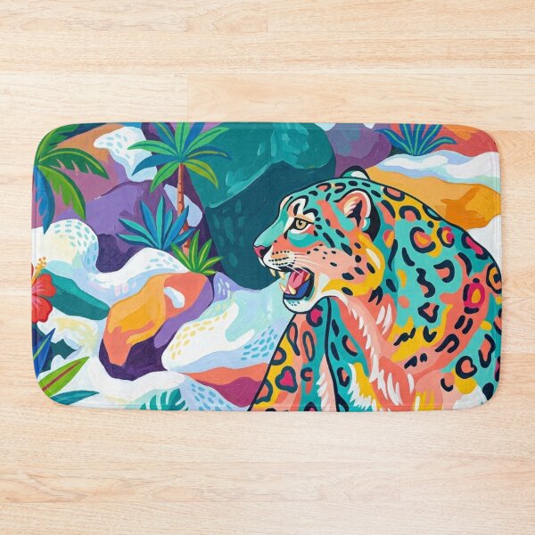 Item preview, Vibrant Tropical Leopard Naive Art Illustration designed and sold by BLUESKY11a.