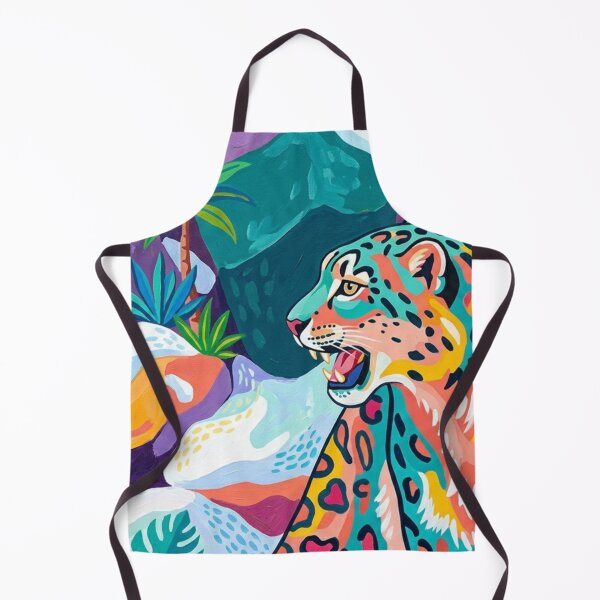 Item preview, Vibrant Tropical Leopard Naive Art Illustration designed and sold by BLUESKY11a.