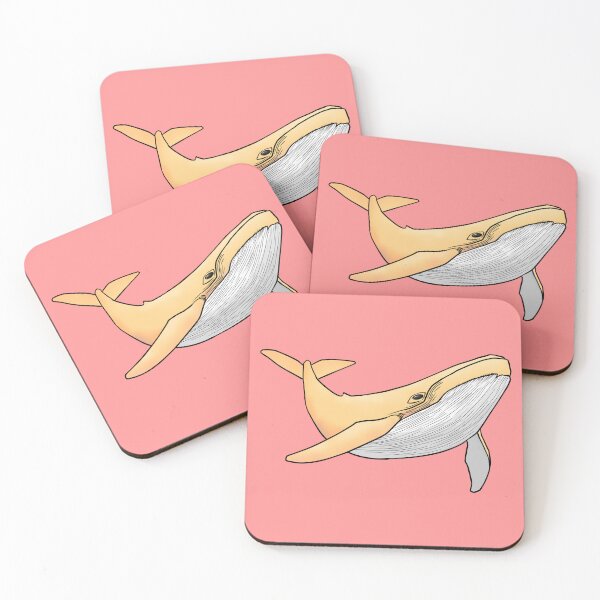 Item preview, Hand drawn Yellow Whale Swimming Ocean Marine Life Line Art designed and sold by ubborn.