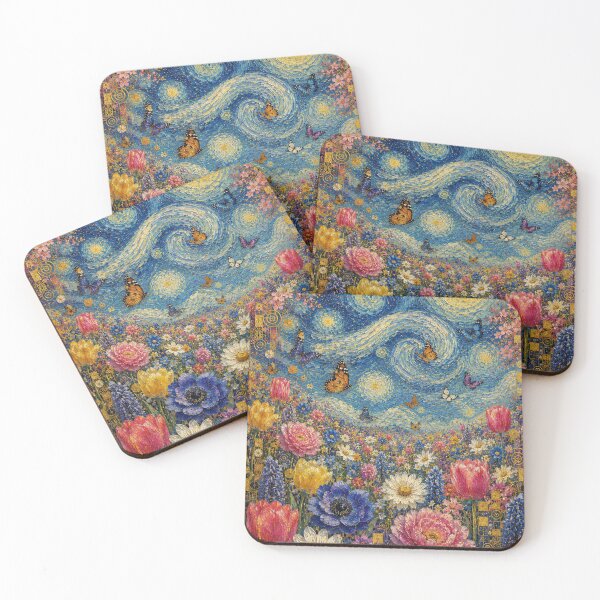 Item preview, Whimsical Floral Fantasy Butterfly Garden | Van Gogh Inspired Butterfly Meadow designed and sold by Yves Artico.