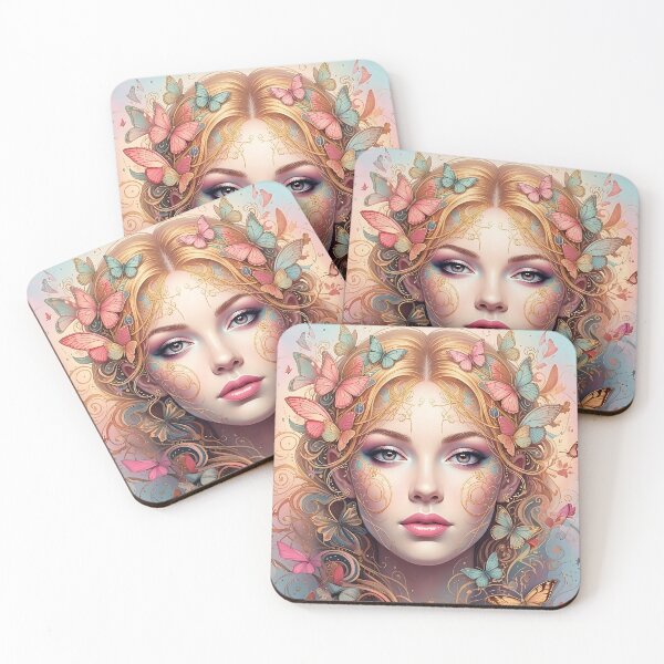 Item preview, Ethereal Butterfly Dreams: Fairy Tale Portrait designed and sold by ToxicInkArt.