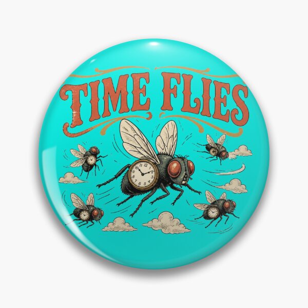 Item preview, Time Flies | Funny Vintage Clock Fly Pun designed and sold by LegacyWave.