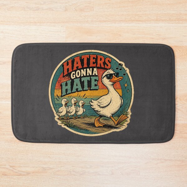 Item preview, Haters Gonna Hate Duck – Funny Cool Duck Retro Art designed and sold by RajkaLunari.