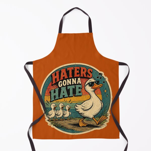 Item preview, Haters Gonna Hate Duck – Funny Cool Duck Retro Art designed and sold by RajkaLunari.