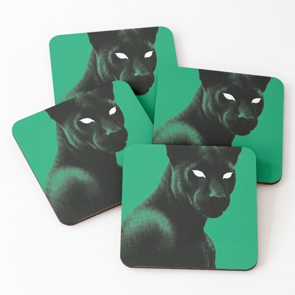Item preview, JAGUAIRE Pastel Emerald Phantom Jaguar | Dark Wildlife Illustration designed and sold by Collision19.